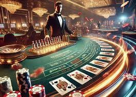 Pengguna menggunakan ponsel untuk menikmati hiburan sports dan casino